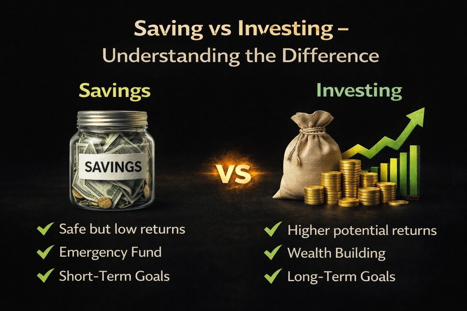 Saving vs Investing – Understanding the Difference